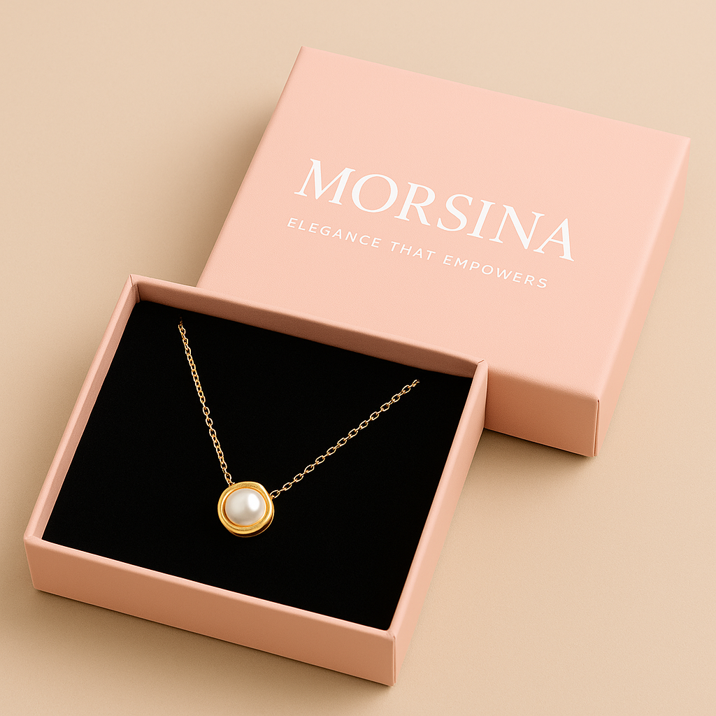Morsina White Pearl Necklace