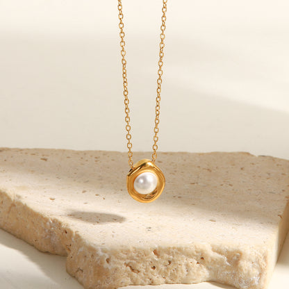 Morsina White Pearl Necklace