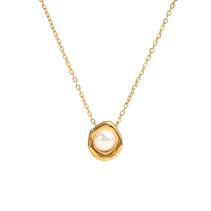 Morsina White Pearl Necklace